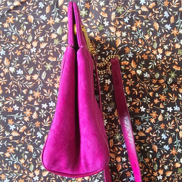 Frenchy of California Purple Jewel Gold Soft Crossbody Shoulder Purse Bag 80s - Picture 5 of 10